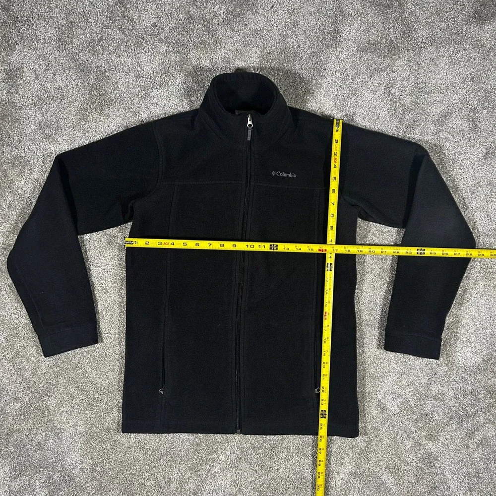 Columbia Boys XL 18/20 Black Full Zip Fleece Jacket Mock Neck Outdoor Layer
